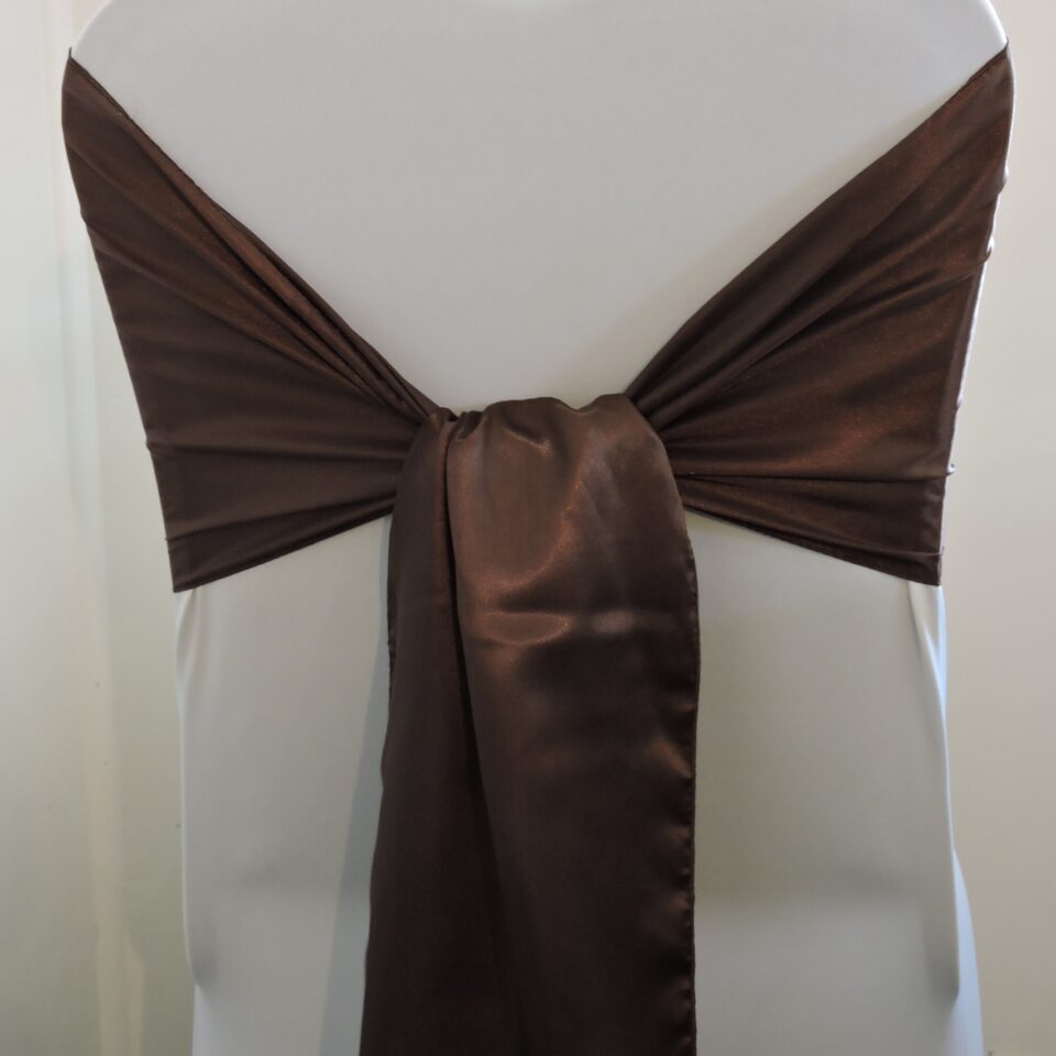 Chocolate Brown Satin Cravat