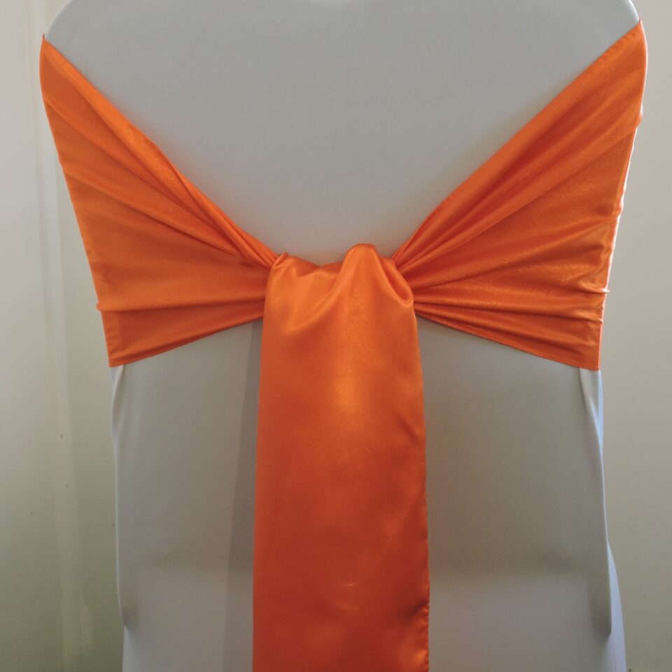 Orange Satin Cravat