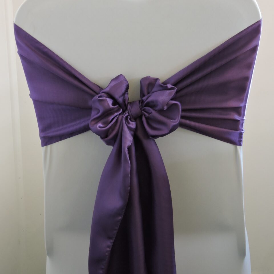 Purple Satin Bow