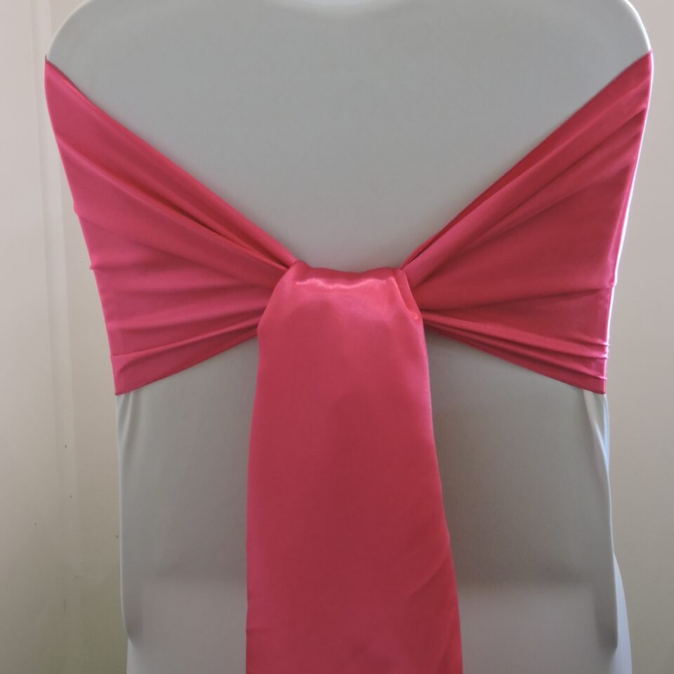 Cerise Pink Satin Cravat